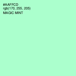 #AAFFCD - Magic Mint Color Image