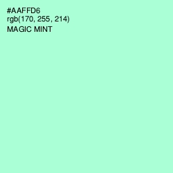#AAFFD6 - Magic Mint Color Image
