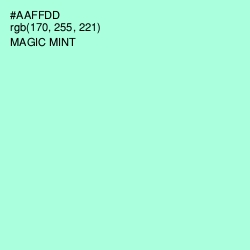 #AAFFDD - Magic Mint Color Image