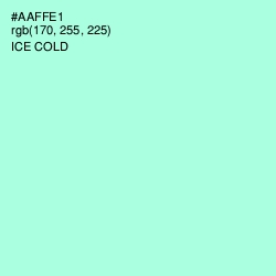 #AAFFE1 - Ice Cold Color Image