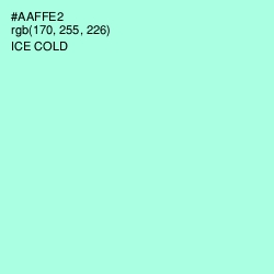 #AAFFE2 - Ice Cold Color Image