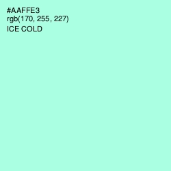 #AAFFE3 - Ice Cold Color Image