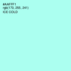 #AAFFF1 - Ice Cold Color Image
