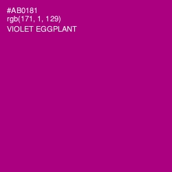 #AB0181 - Violet Eggplant Color Image