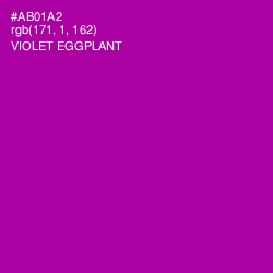 #AB01A2 - Violet Eggplant Color Image