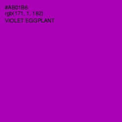 #AB01B6 - Violet Eggplant Color Image