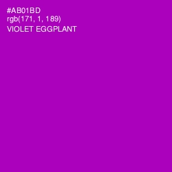 #AB01BD - Violet Eggplant Color Image