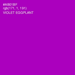 #AB01BF - Violet Eggplant Color Image