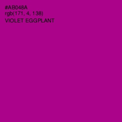 #AB048A - Violet Eggplant Color Image