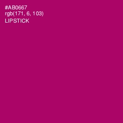 #AB0667 - Lipstick Color Image