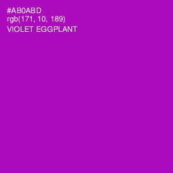 #AB0ABD - Violet Eggplant Color Image