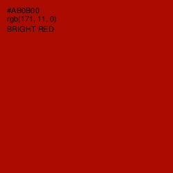 #AB0B00 - Bright Red Color Image