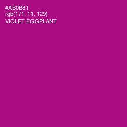 #AB0B81 - Violet Eggplant Color Image