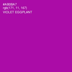 #AB0BA7 - Violet Eggplant Color Image