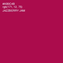 #AB0C4B - Jazzberry Jam Color Image