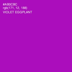 #AB0CBC - Violet Eggplant Color Image