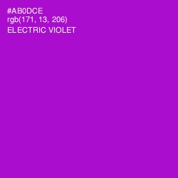 #AB0DCE - Electric Violet Color Image
