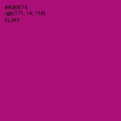 #AB0E76 - Flirt Color Image