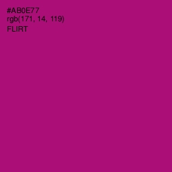 #AB0E77 - Flirt Color Image