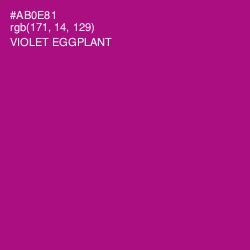 #AB0E81 - Violet Eggplant Color Image