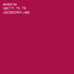 #AB0F49 - Jazzberry Jam Color Image