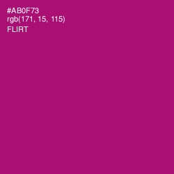 #AB0F73 - Flirt Color Image