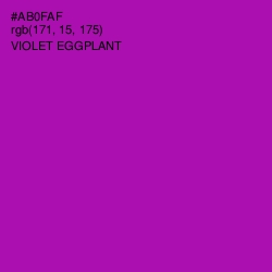 #AB0FAF - Violet Eggplant Color Image