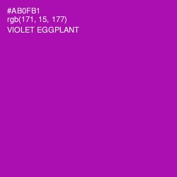 #AB0FB1 - Violet Eggplant Color Image