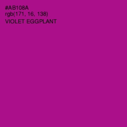 #AB108A - Violet Eggplant Color Image