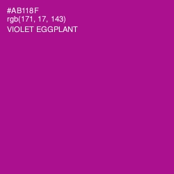 #AB118F - Violet Eggplant Color Image