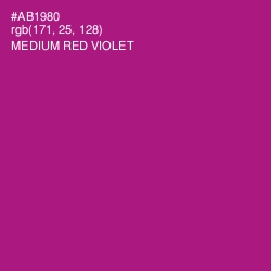 #AB1980 - Medium Red Violet Color Image