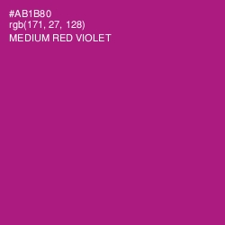 #AB1B80 - Medium Red Violet Color Image