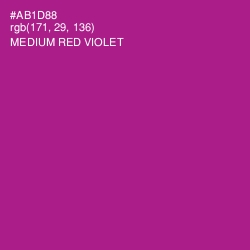 #AB1D88 - Medium Red Violet Color Image