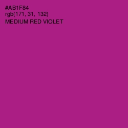 #AB1F84 - Medium Red Violet Color Image