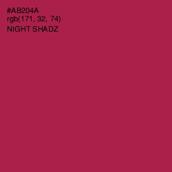 #AB204A - Night Shadz Color Image