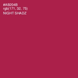 #AB204B - Night Shadz Color Image