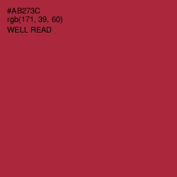 #AB273C - Well Read Color Image