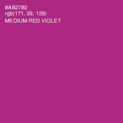 #AB2780 - Medium Red Violet Color Image