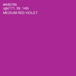 #AB2795 - Medium Red Violet Color Image