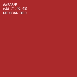 #AB282B - Mexican Red Color Image