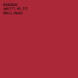 #AB2839 - Well Read Color Image