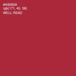 #AB283A - Well Read Color Image