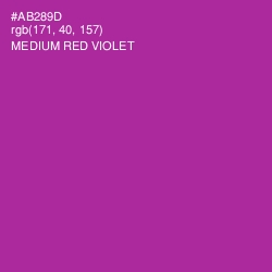#AB289D - Medium Red Violet Color Image