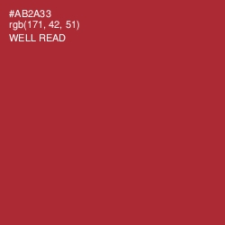 #AB2A33 - Well Read Color Image