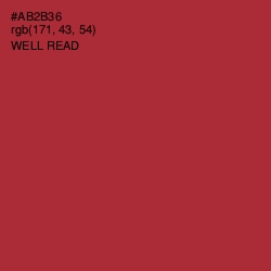 #AB2B36 - Well Read Color Image