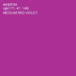 #AB2F94 - Medium Red Violet Color Image