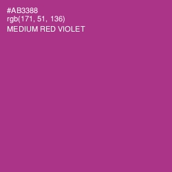 #AB3388 - Medium Red Violet Color Image