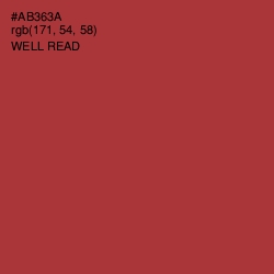 #AB363A - Well Read Color Image