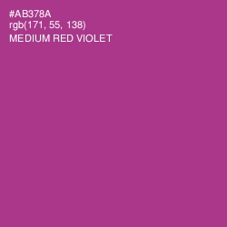 #AB378A - Medium Red Violet Color Image