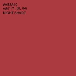 #AB3A40 - Night Shadz Color Image